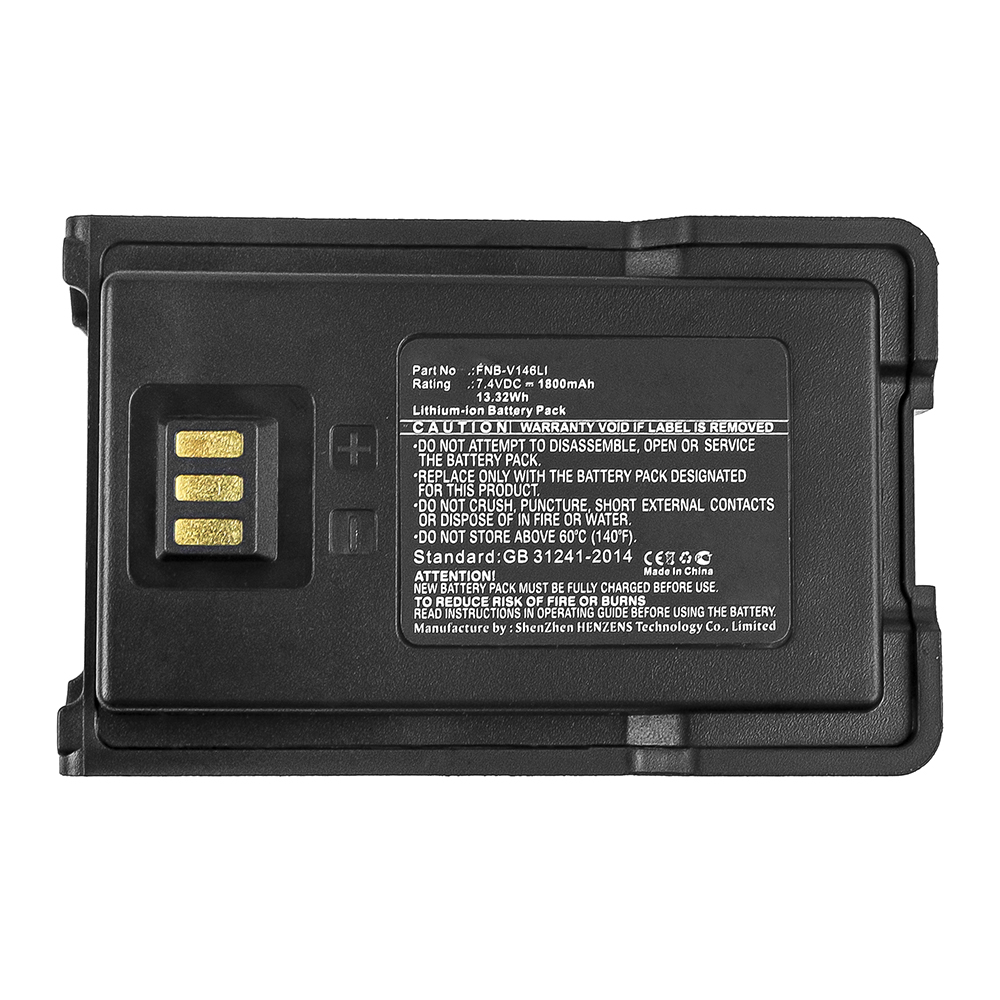 Synergy Digital 2-Way Radio Battery, Compatible with FNB-V146LI 2-Way Radio Battery (7.4V, Li-ion, 1800mAh)