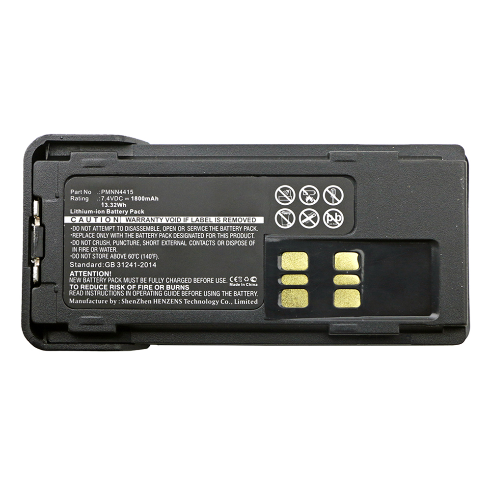 Synergy Digital 2-Way Radio Battery, Compatible with PMNN441 2-Way Radio Battery (7.4V, Li-ion, 1800mAh)