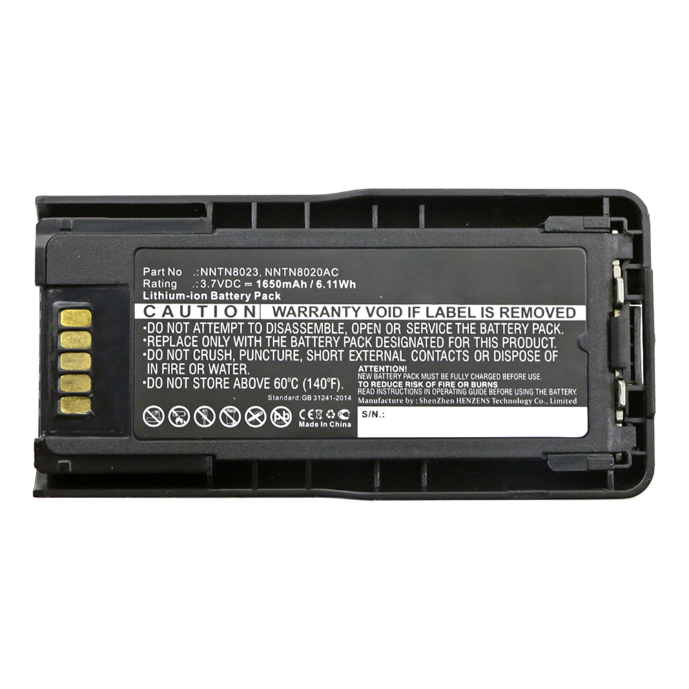 Synergy Digital 2-Way Radio Battery, Compatible with NNTN8020AC 2-Way Radio Battery (3.7V, Li-ion, 1650mAh)