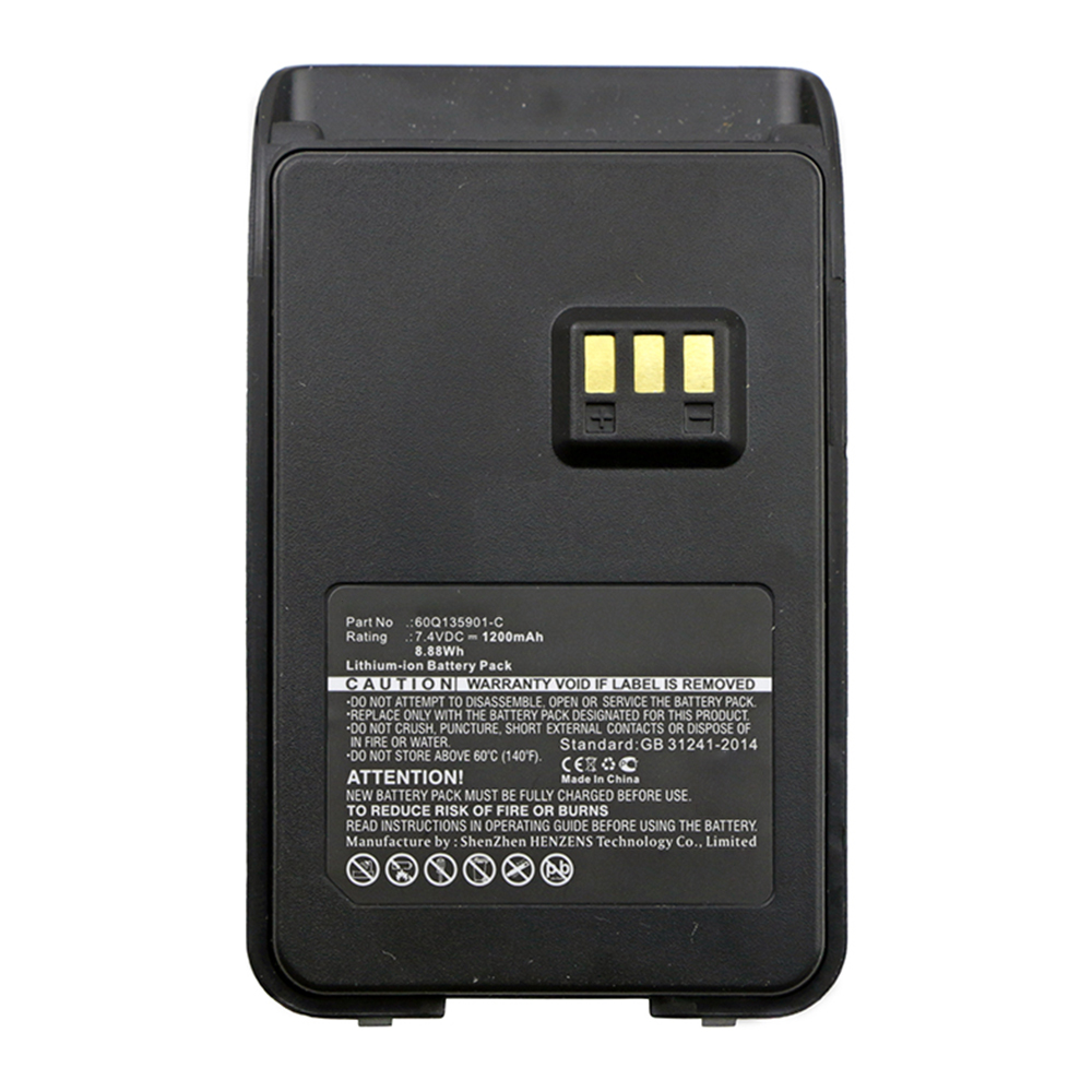 Synergy Digital 2-Way Radio Battery, Compatible with 60Q135901-C 2-Way Radio Battery (7.4V, Li-ion, 1200mAh)