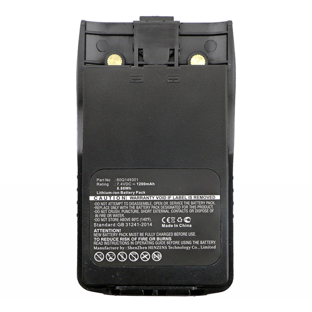 Synergy Digital 2-Way Radio Battery, Compatible with 60Q149301 2-Way Radio Battery (7.4V, Li-ion, 1200mAh)