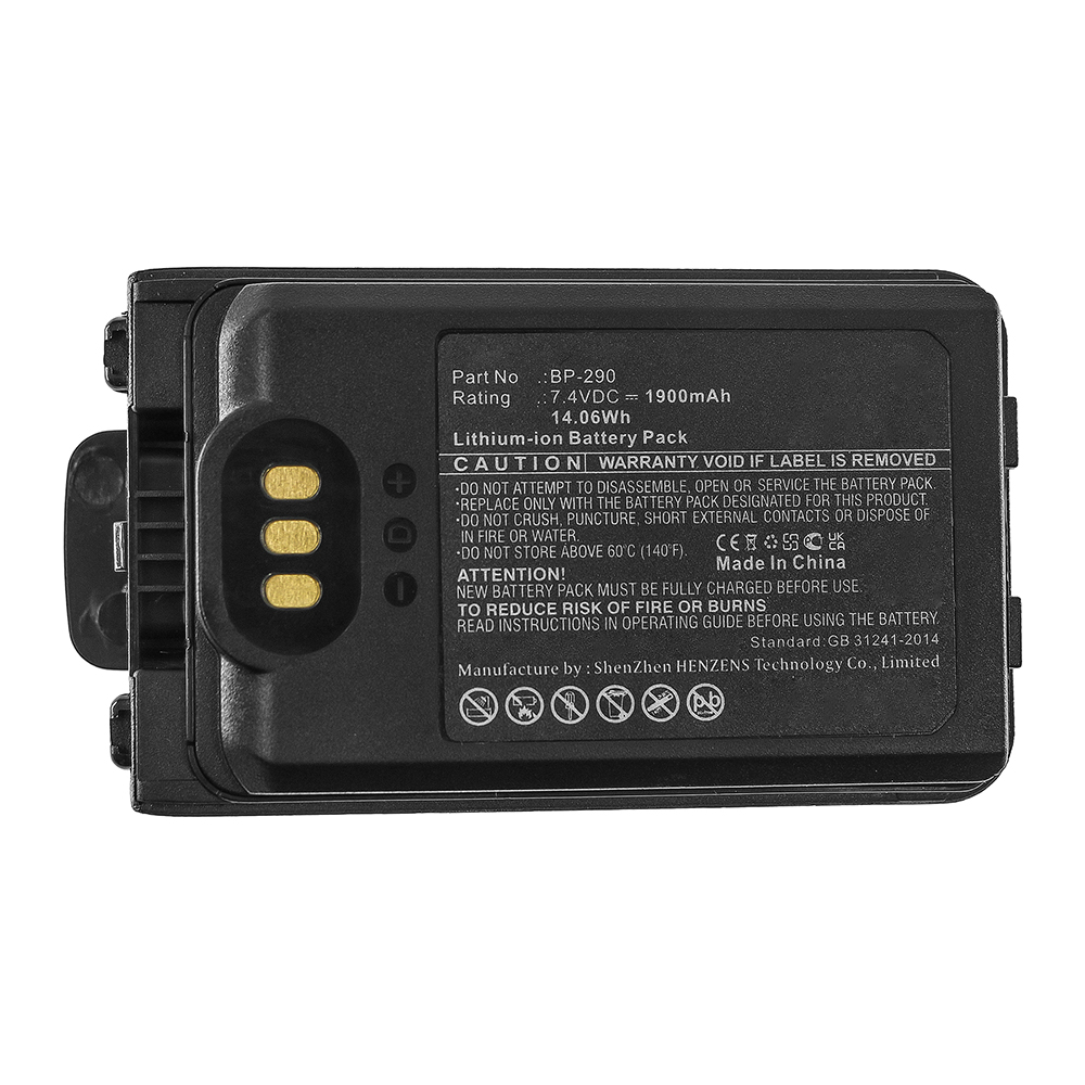 Synergy Digital 2-Way Radio Battery, Compatible with Icom BP-290 2-Way Radio Battery (Li-ion, 7.4V, 1900mAh)