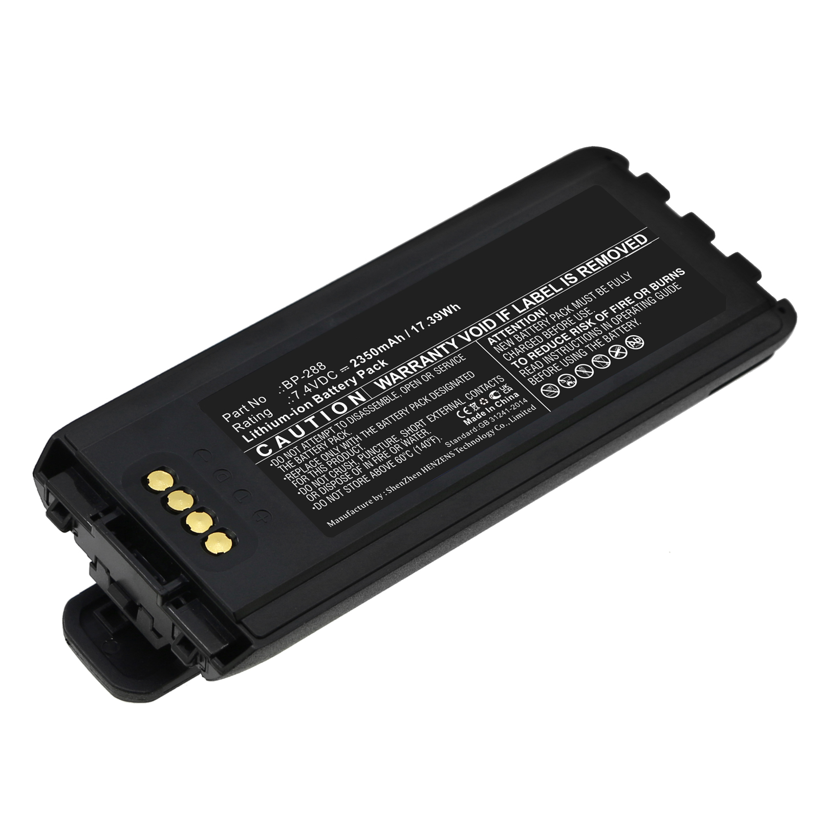 Synergy Digital 2-Way Radio Battery, Compatible with Icom BP-288 2-Way Radio Battery (Li-ion, 7.4V, 2350mAh)