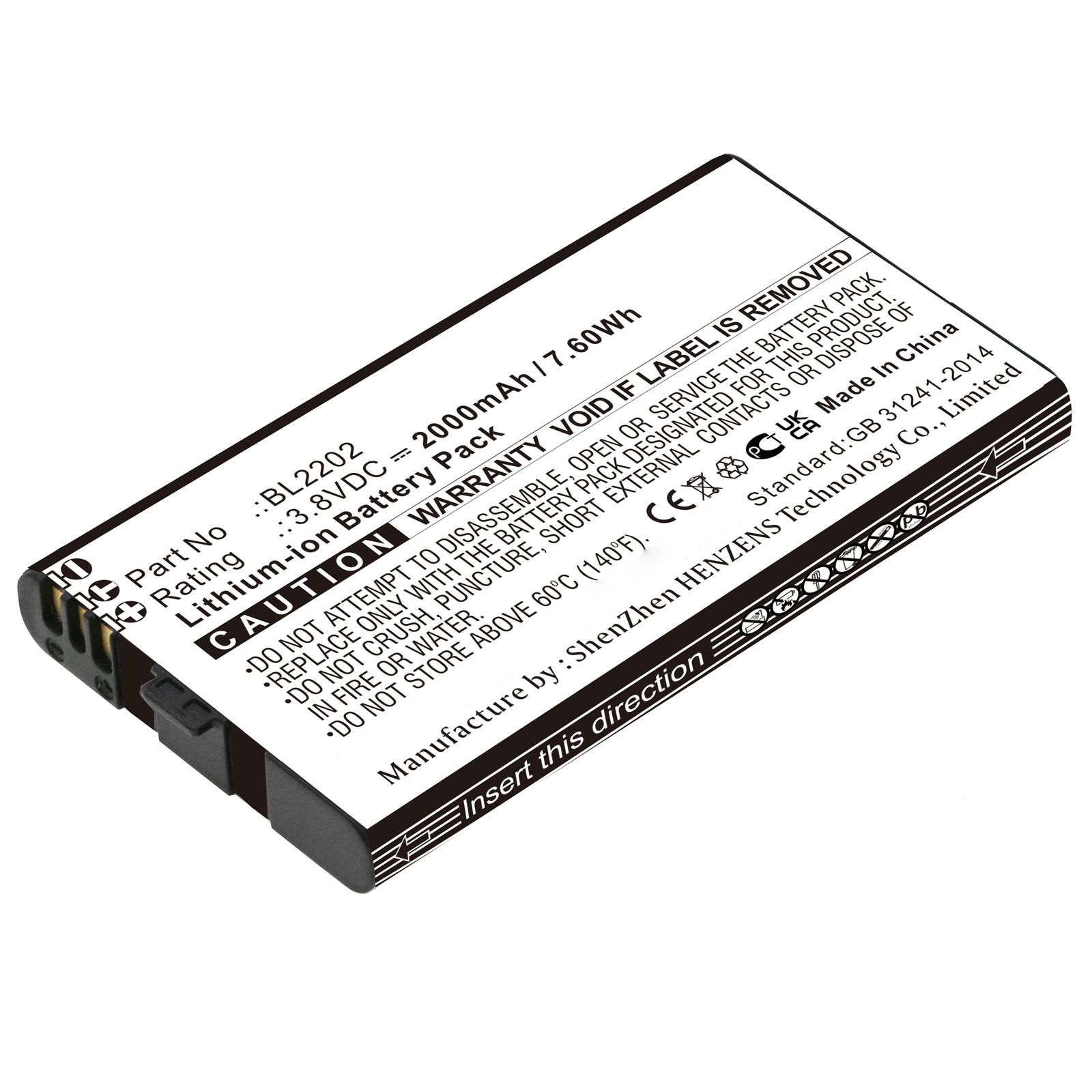Synergy Digital 2-Way Radio Battery, Compatible with Hytera BL2202 2-Way Radio Battery (Li-ion, 3.8V, 2000mAh)