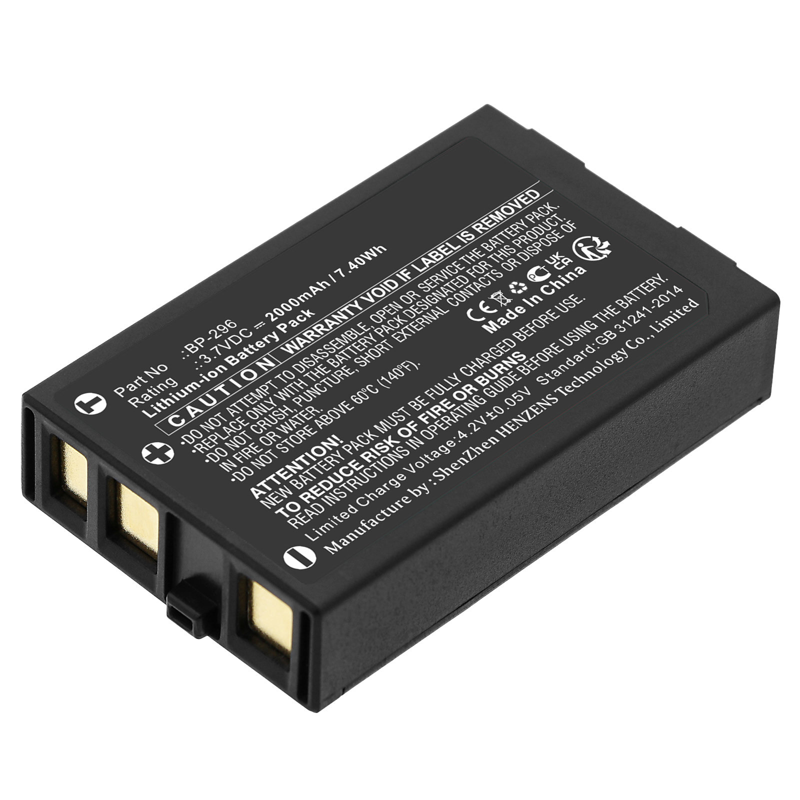 Synergy Digital 2-Way Radio Battery, Compatible with Icom BP-296 2-Way Radio Battery (Li-ion, 3.7V, 2000mAh)