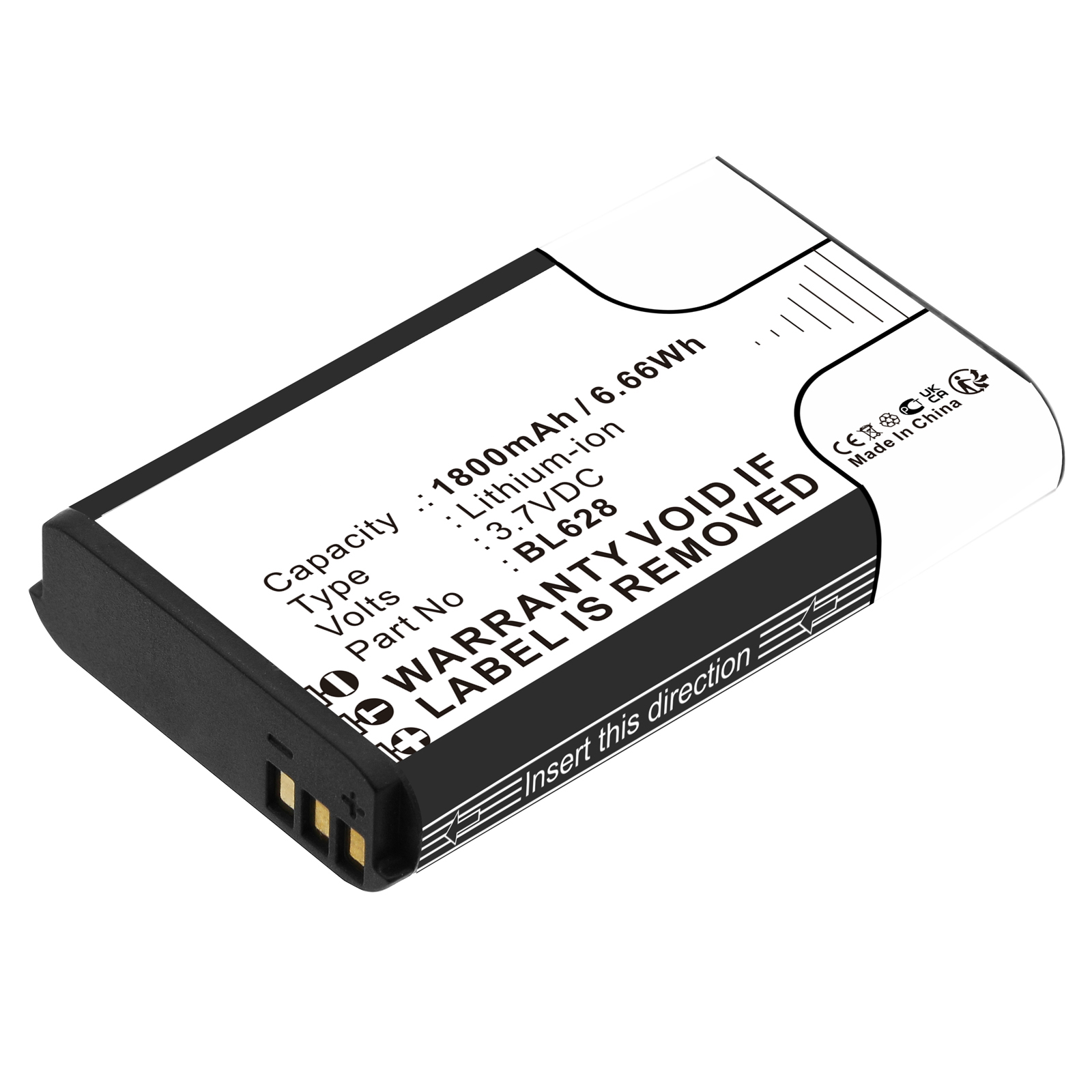 Synergy Digital 2-Way Radio Battery, Compatible with Retevis BL628 2-Way Radio Battery (Li-ion, 3.7V, 1800mAh)