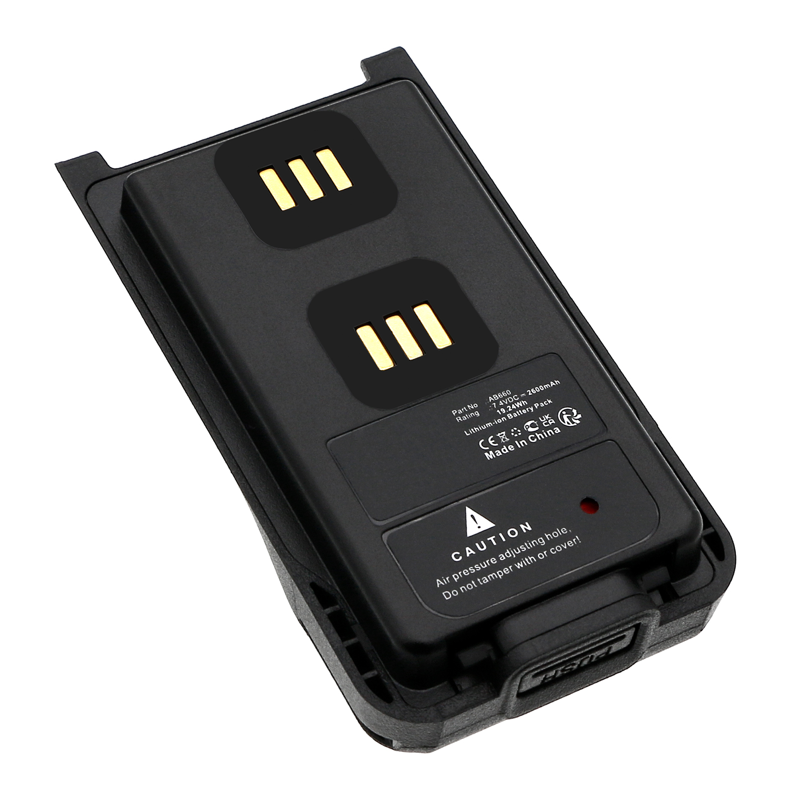 Synergy Digital 2-Way Radio Battery, Compatible with ZTE AB660 2-Way Radio Battery (Li-ion, 7.4V, 2600mAh)