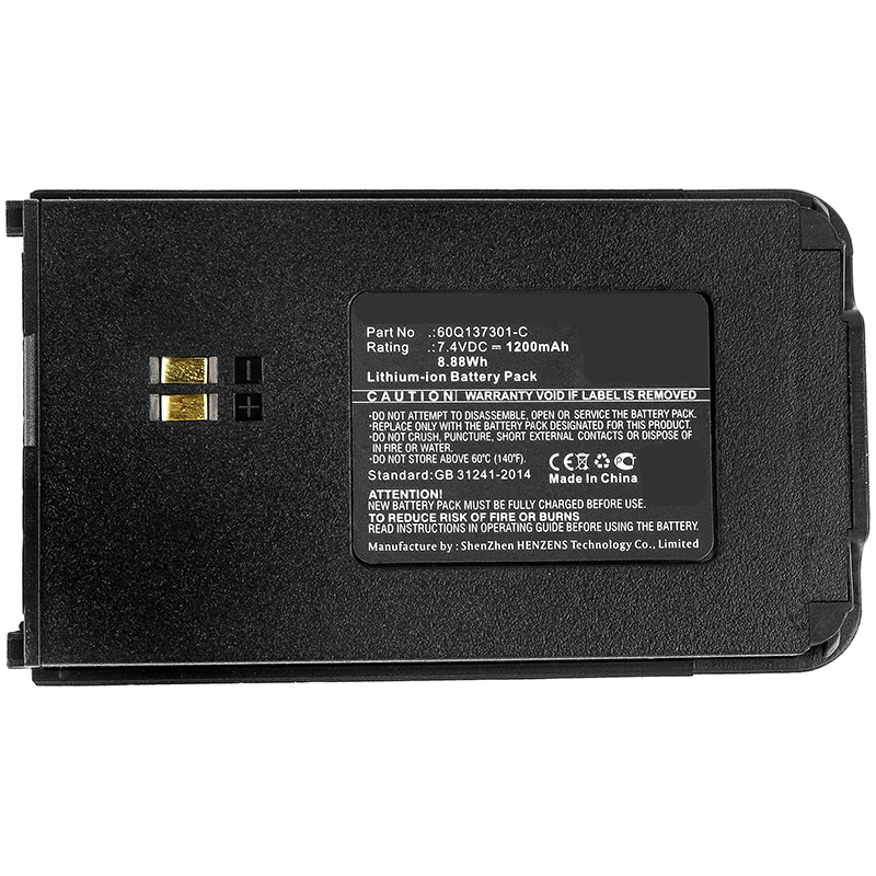 Synergy Digital 2-Way Radio Battery, Compatiable with Motorola 60Q137301-C 2-Way Radio Battery (7.4V, Li-ion, 1200mAh)