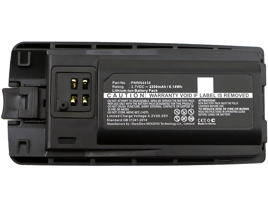 Synergy Digital 2-Way Radio Battery, Compatiable with Motorola PMNN4434, PMNN4434A 2-Way Radio Battery (3.7V, Li-ion, 2200mAh)