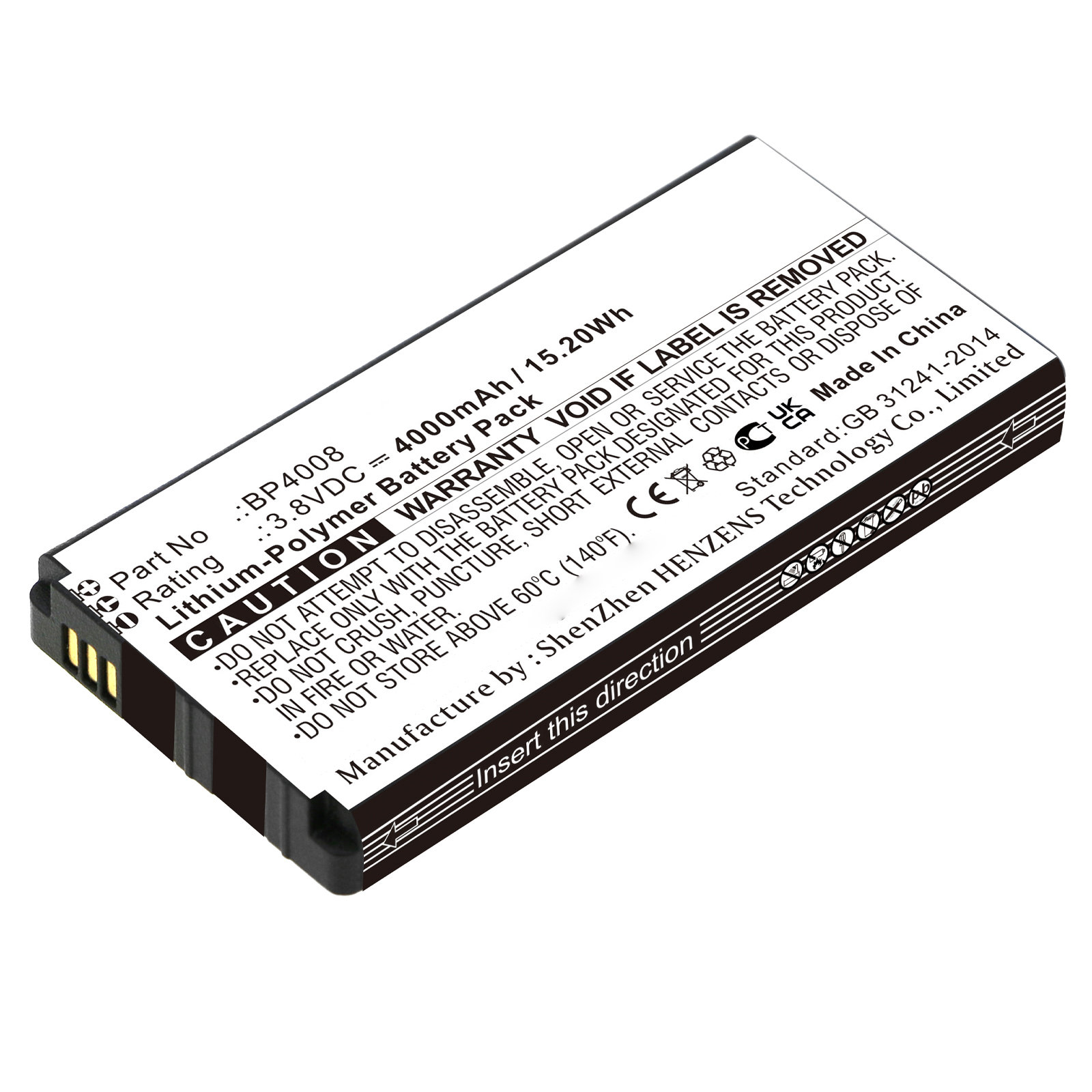 Synergy Digital 2-Way Radio Battery, Compatible with Hytera BP4008 2-Way Radio Battery (Li-Pol, 3.8V, 4000mAh)