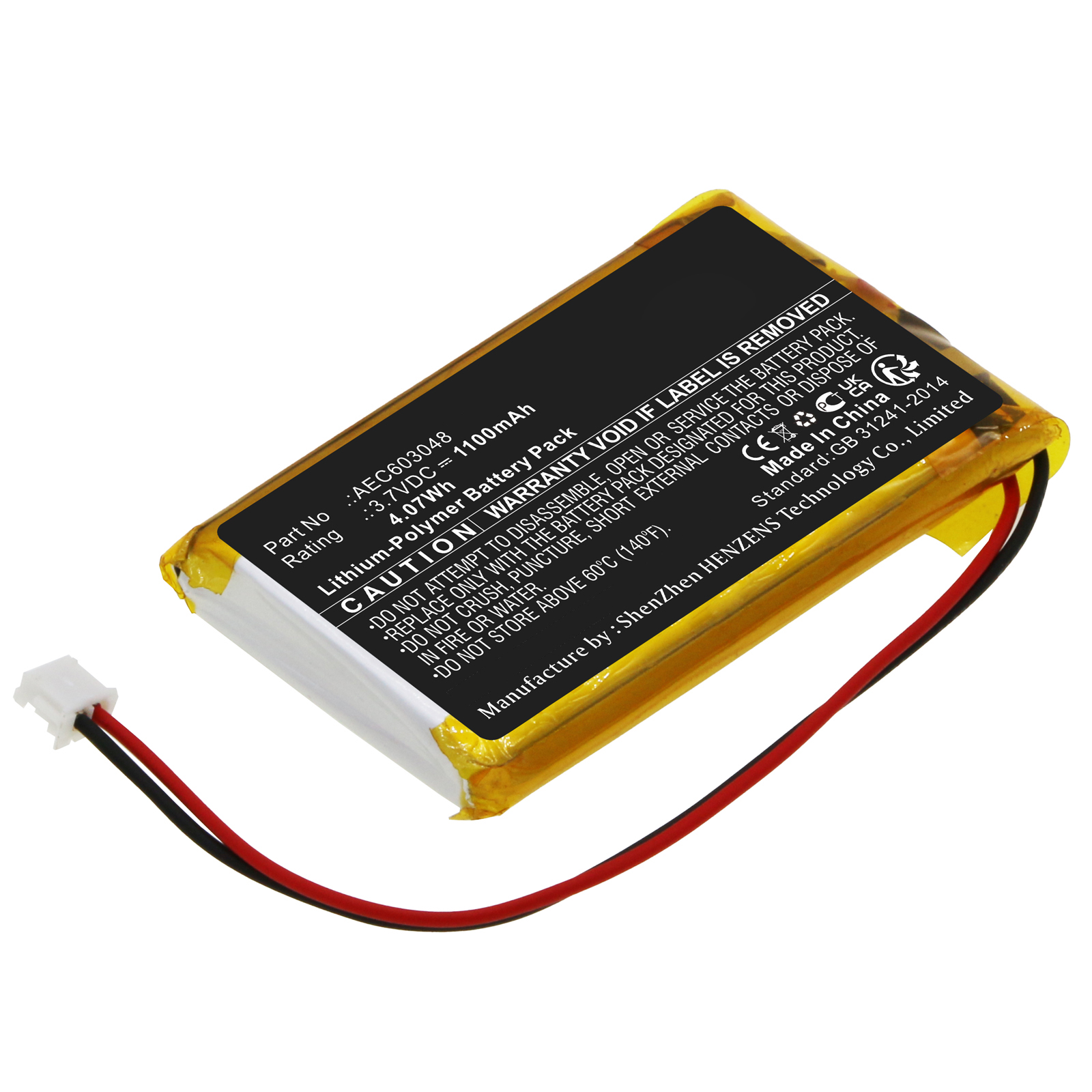 Synergy Digital 2-Way Radio Battery, Compatible with SIMRAD AEC603048 2-Way Radio Battery (Li-Pol, 3.7V, 1100mAh)