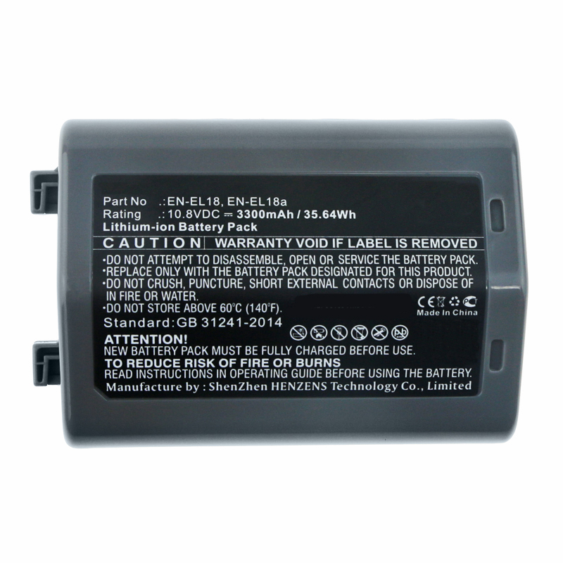 Synergy Digital Digital Camera Battery, Compatible with Nikon EN-EL18, EN-EL18a Digital Camera Battery (10.8V, Li-ion, 3300mAh)