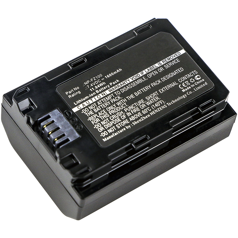 Synergy Digital Digital Camera Battery, Compatible with Sony NP-FZ100 Digital Camera Battery (7.4V, Li-ion, 1600mAh)