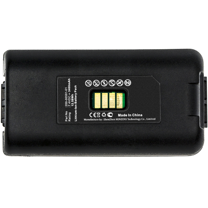 Synergy Digital Barcode Scanner Battery, Compatible with Handheld 200002586, 200-00591-01, 20000591-01, 20000702 Barcode Scanner Battery (7.4V, Li-ion, 3400mAh)