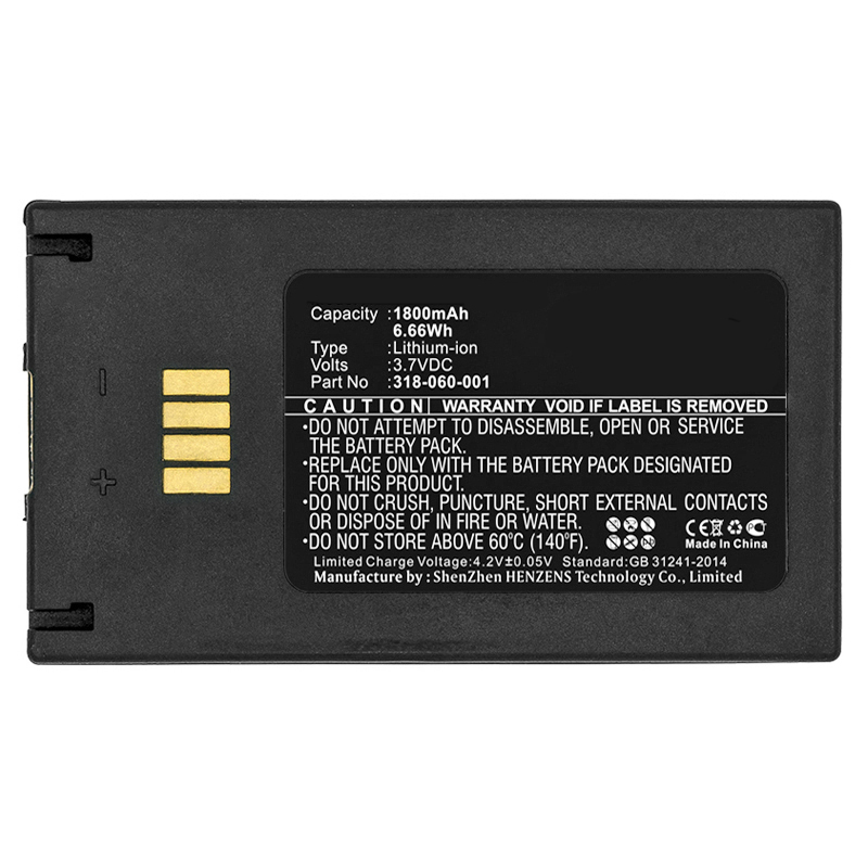 Synergy Digital Barcode Scanner Battery, Compatible with Honeywell 318-060-001 Barcode Scanner Battery (3.7V, Li-ion, 1800mAh)