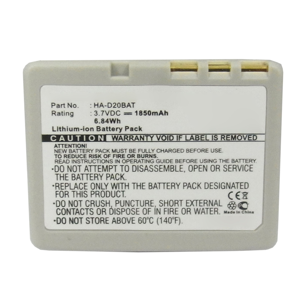 Synergy Digital Barcode Scanner Battery, Compatible with Casio HA-D20BAT Barcode Scanner Battery (Li-ion, 3.7V, 1850mAh)