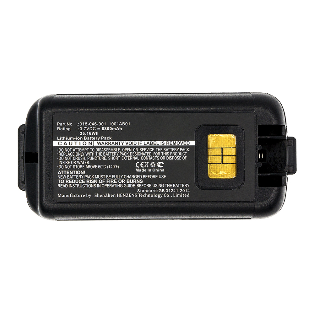 Synergy Digital Barcode Scanner Battery, Compatible with Intermec 1001AB01 Barcode Scanner Battery (Li-ion, 3.7V, 6800mAh)