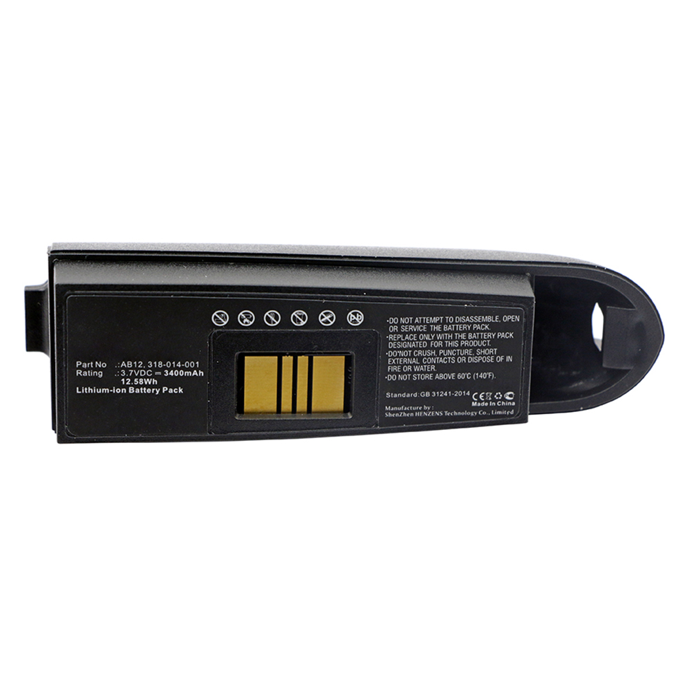 Synergy Digital Barcode Scanner Battery, Compatible with Intermec 318-014-001 Barcode Scanner Battery (Li-ion, 3.7V, 3400mAh)