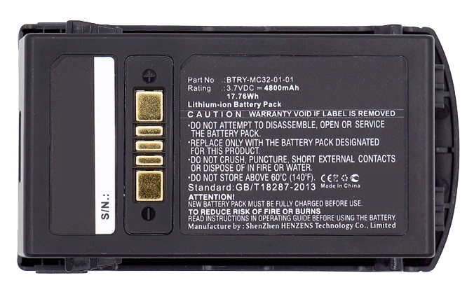 Synergy Digital Battery Compatible With Motorola BTRY-MC32-01-01 Barcode Scanner Battery - (Li-Ion, 3.7V, 4800 mAh)