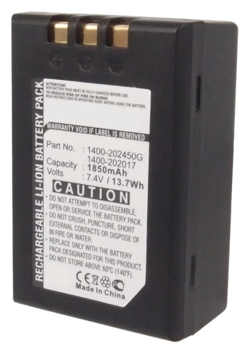 Synergy Digital Barcode Scanner Battery, Compatible with Unitech 1400-202017 Barcode Scanner Battery (Li-ion, 7.4V, 1850mAh)