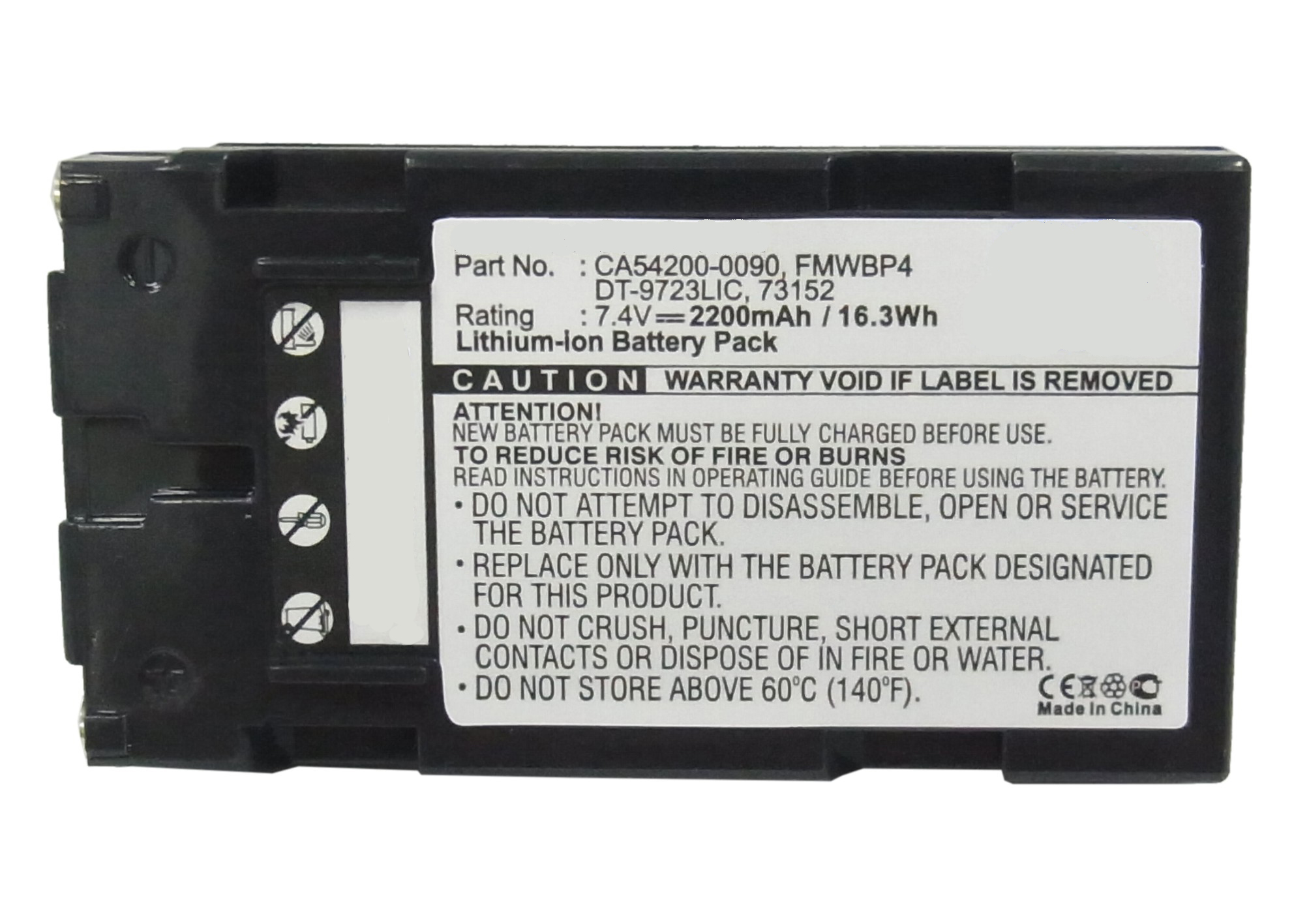 Synergy Digital Barcode Scanner Battery, Compatiable with Antares 063278, 068537, 073152 Barcode Scanner Battery (7.4V, Li-ion, 2200mAh)