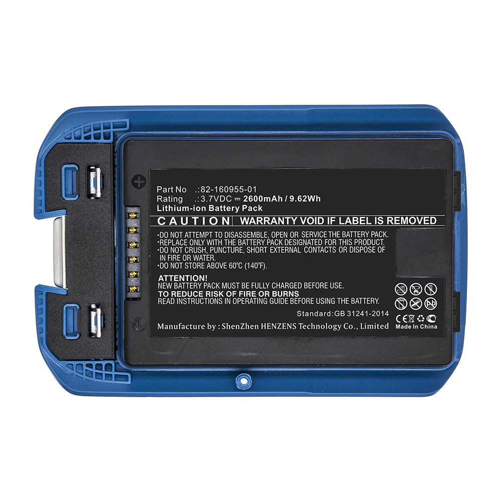 Synergy Digital Barcode Scanner Battery, Compatible with Symbol 82-160955-01 Barcode Scanner Battery (Li-ion, 3.7V, 2600mAh)