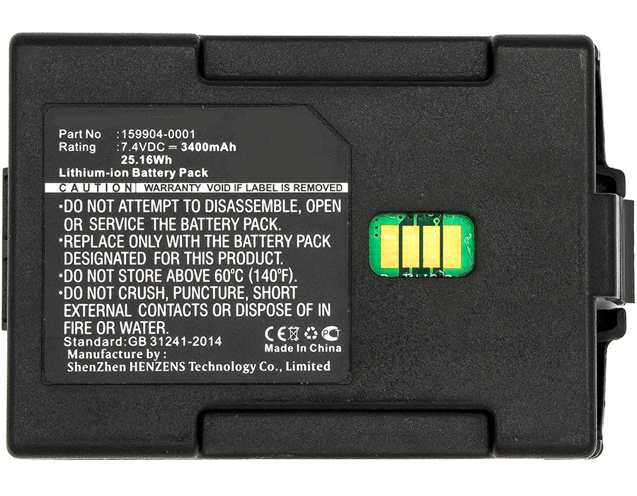 Synergy Digital Barcode Scanner Battery, Compatible with LXE 159904-0001 Barcode Scanner Battery (Li-ion, 7.4V, 3400mAh)