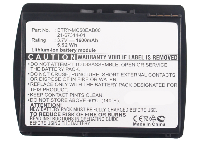 Synergy Digital Barcode Scanner Battery, Compatible with Symbol 21-67314-01 Barcode Scanner Battery (Li-ion, 3.7V, 1600mAh)