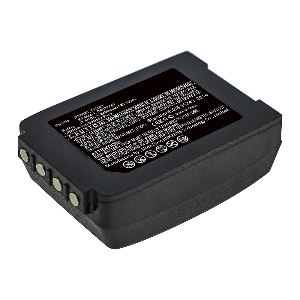 Synergy Digital Barcode Scanner Battery, Compatible with Vocollect BT-602-1 Barcode Scanner Battery (Li-ion, 7.4V, 3400mAh)