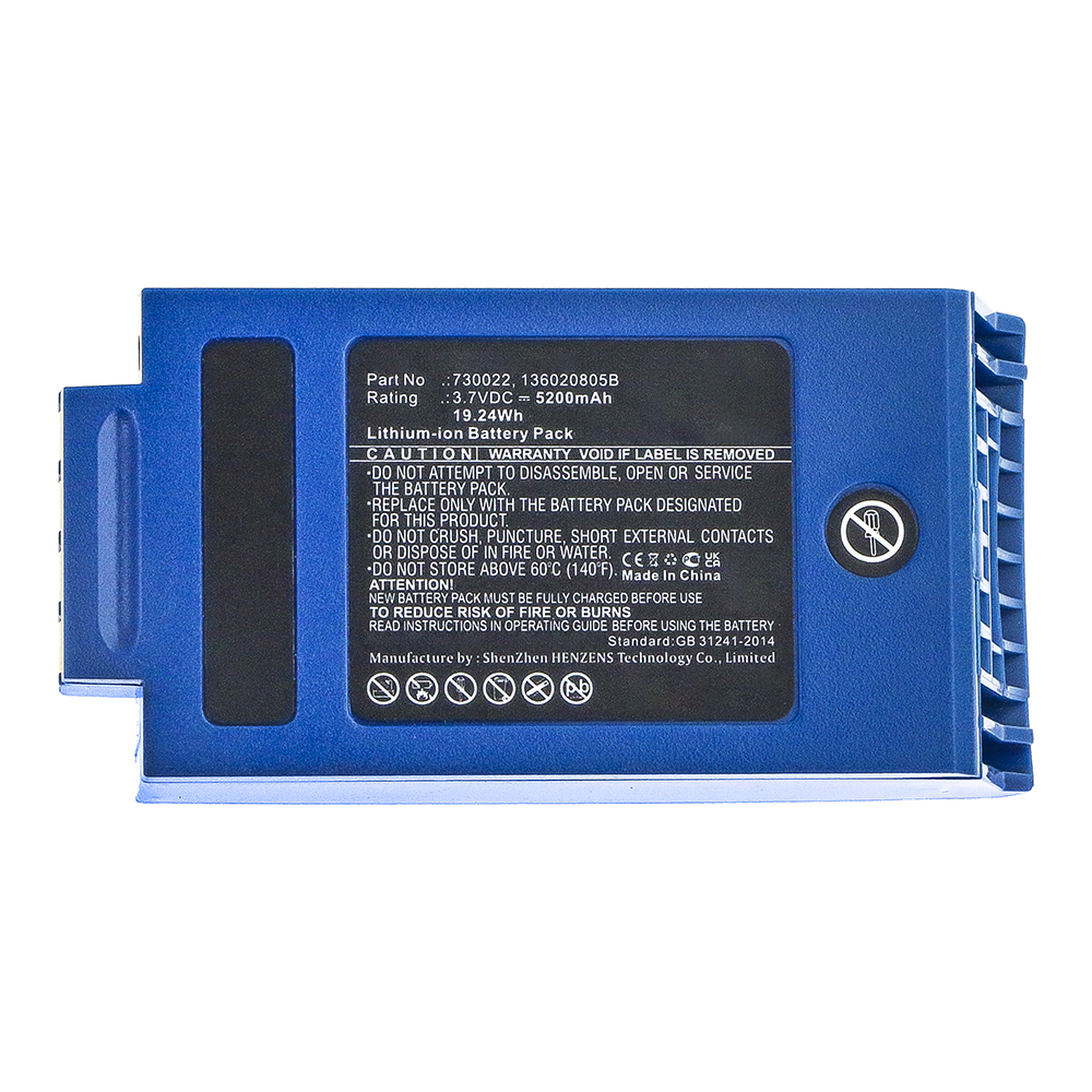 Synergy Digital Barcode Scanner Battery, Compatible with Vocollect BT700 Barcode Scanner Battery (Li-ion, 3.7V, 5200mAh)