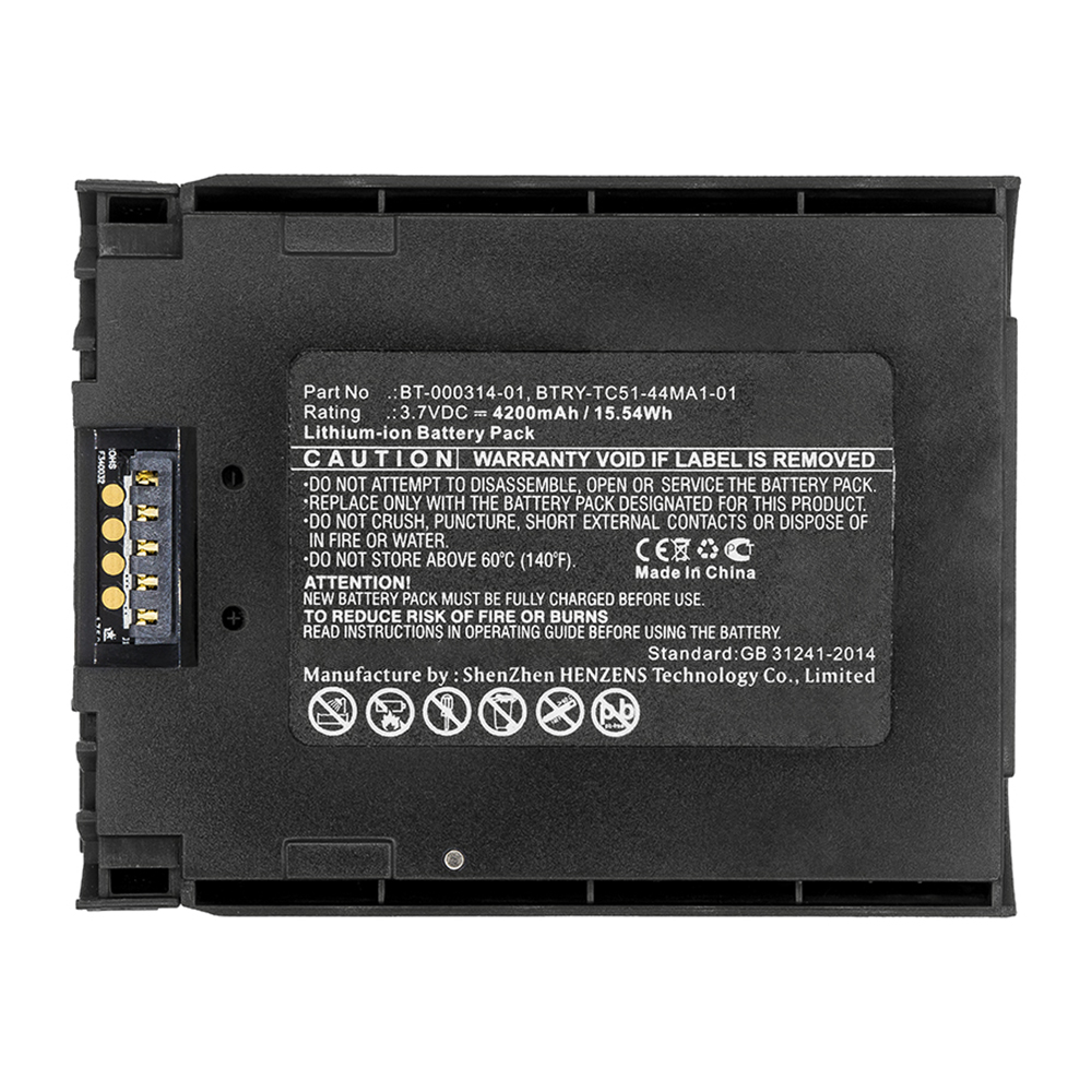 Synergy Digital Barcode Scanner Battery, Compatible with Zebra BT-000314-01 Barcode Scanner Battery (Li-ion, 3.7V, 4200mAh)