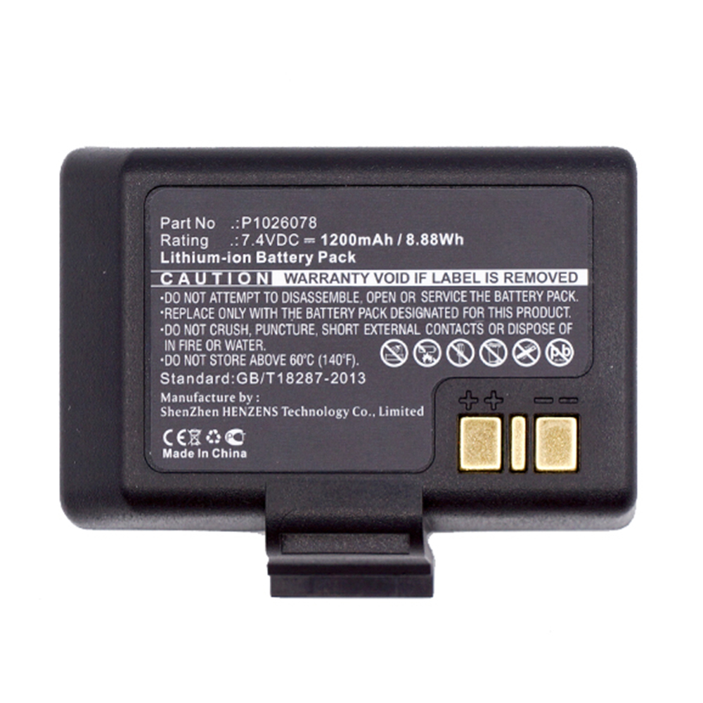 Synergy Digital Barcode Scanner Battery, Compatible with Zebra P1026078 Barcode Scanner Battery (Li-ion, 7.4V, 1200mAh)