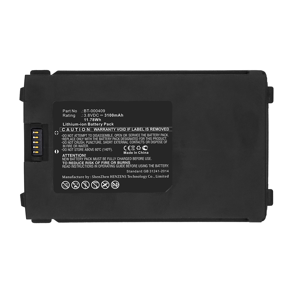 Synergy Digital Barcode Scanner Battery, Compatible with Zebra BT-000409 Barcode Scanner Battery (Li-ion, 3.8V, 3100mAh)