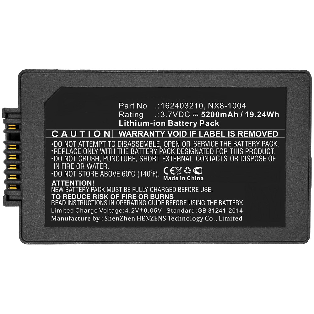 Synergy Digital Barcode Scanner Battery, Compatible with 162403210 Barcode Scanner Battery (3.7V, Li-ion, 5200mAh)