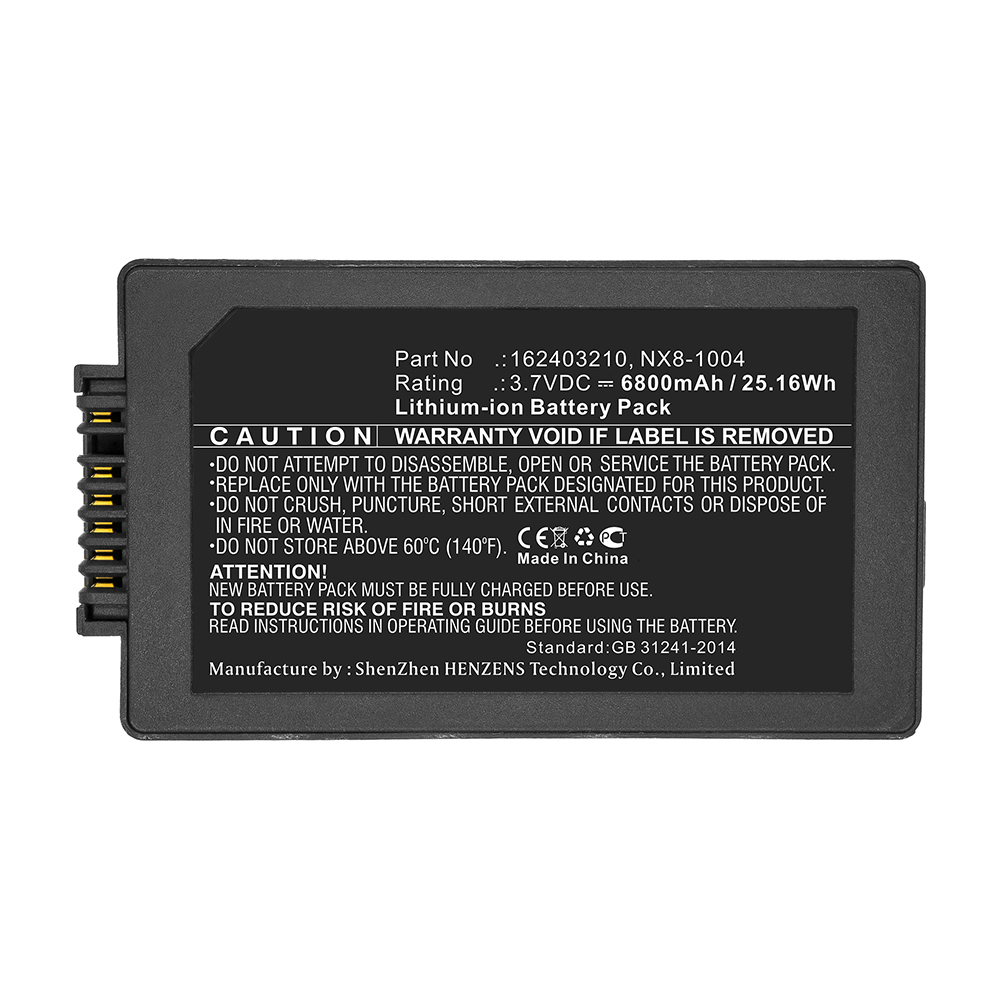 Synergy Digital Barcode Scanner Battery, Compatible with 162403210 Barcode Scanner Battery (3.7V, Li-ion, 6800mAh)