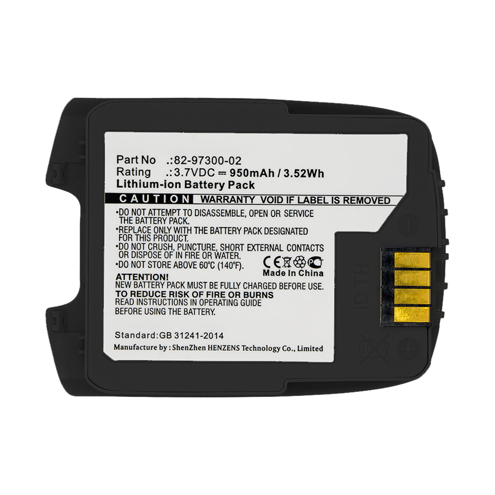 Synergy Digital Barcode Scanner Battery, Compatible with 82-97300-02 Barcode Scanner Battery (3.7V, Li-ion, 950mAh)