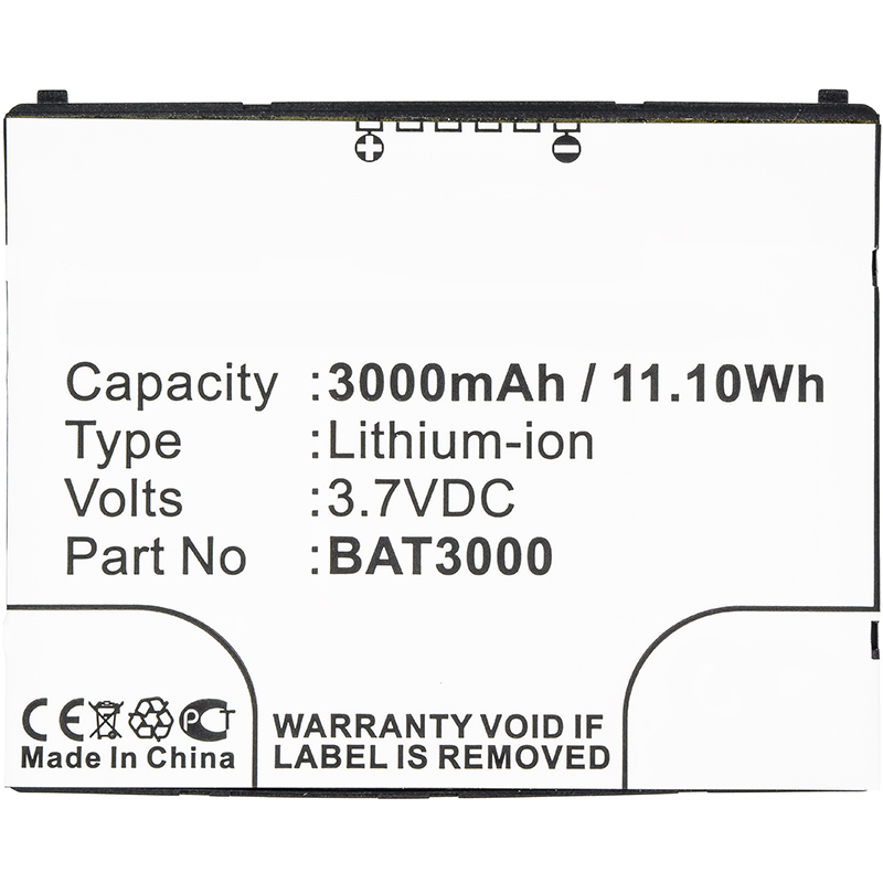 Synergy Digital Barcode Scanner Battery, Compatible with BAT3000 Barcode Scanner Battery (3.7V, Li-ion, 3000mAh)