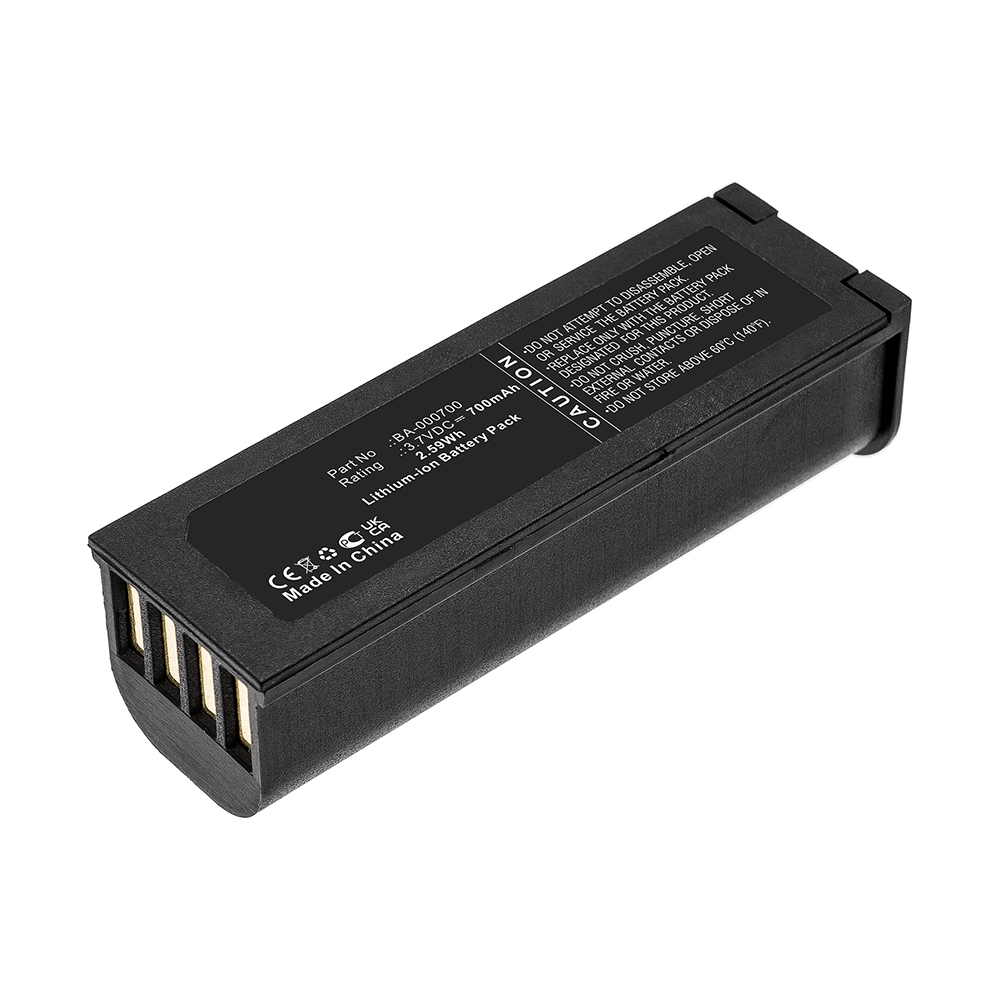 Synergy Digital Barcode Scanner Battery, Compatible with CipherLAB BA-000700 Barcode Scanner Battery (Li-ion, 3.7V, 700mAh)