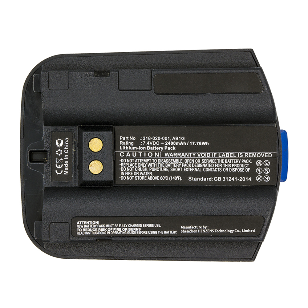 Synergy Digital Barcode Scanner Battery, Compatible with Intermec 318-020-001 Barcode Scanner Battery (Li-ion, 7.4V, 2400mAh)
