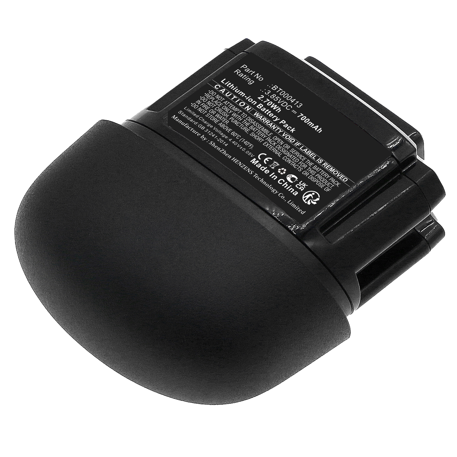 Synergy Digital Barcode Scanner Battery, Compatible with Zebra BT-000413-00 Barcode Scanner Battery (Li-ion, 3.85V, 700mAh)