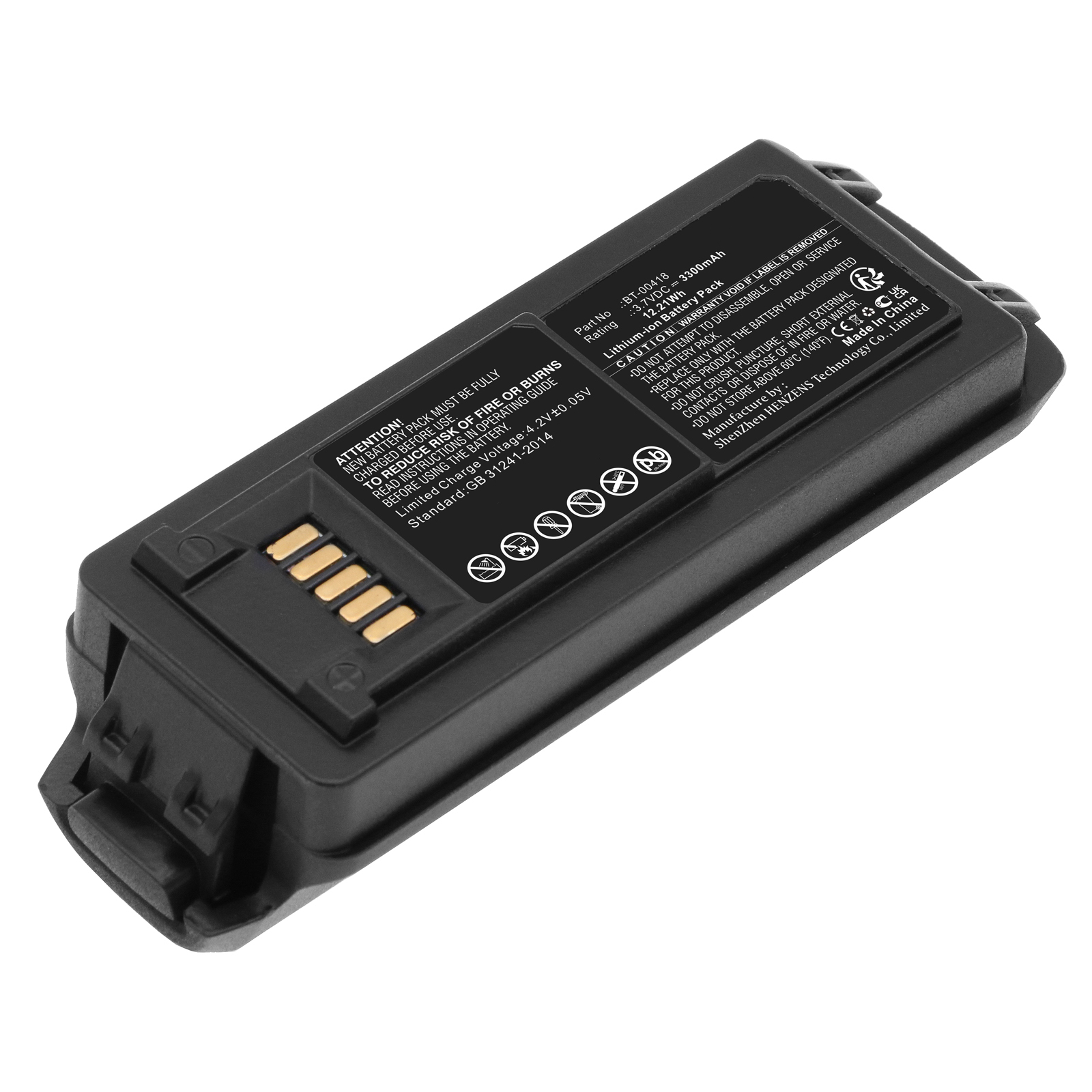 Synergy Digital Barcode Scanner Battery, Compatible with Zebra BT-00418 Barcode Scanner Battery (Li-ion, 3.7V, 3300mAh)