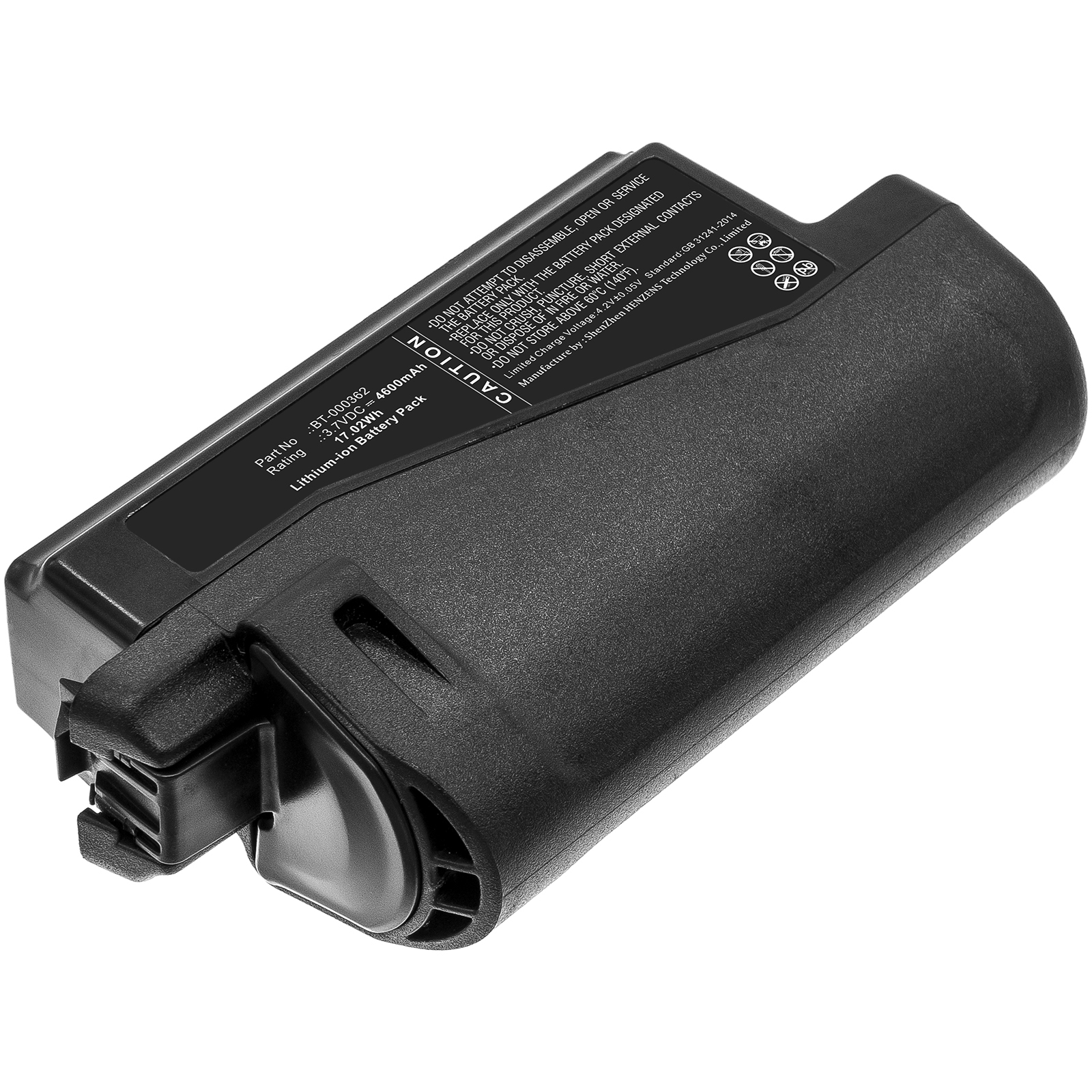 Synergy Digital Barcode Scanner Battery, Compatible with Zebra BT-000362 Barcode Scanner Battery (Li-ion, 3.7V, 4600mAh)