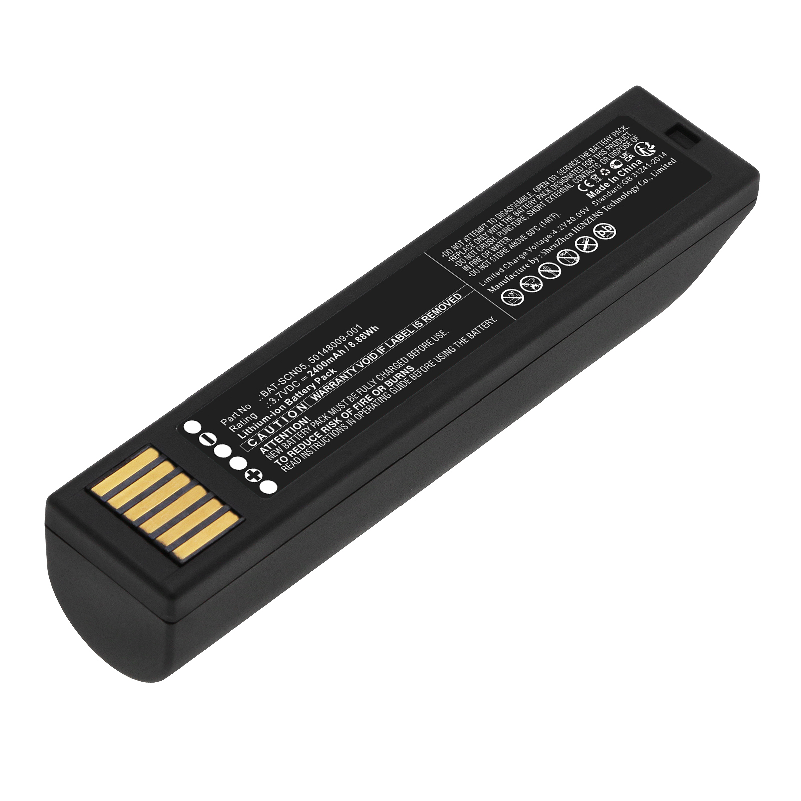 Synergy Digital Barcode Scanner Battery, Compatible with Honeywell 50148009-001 Barcode Scanner Battery (Li-ion, 3.7V, 2400mAh)
