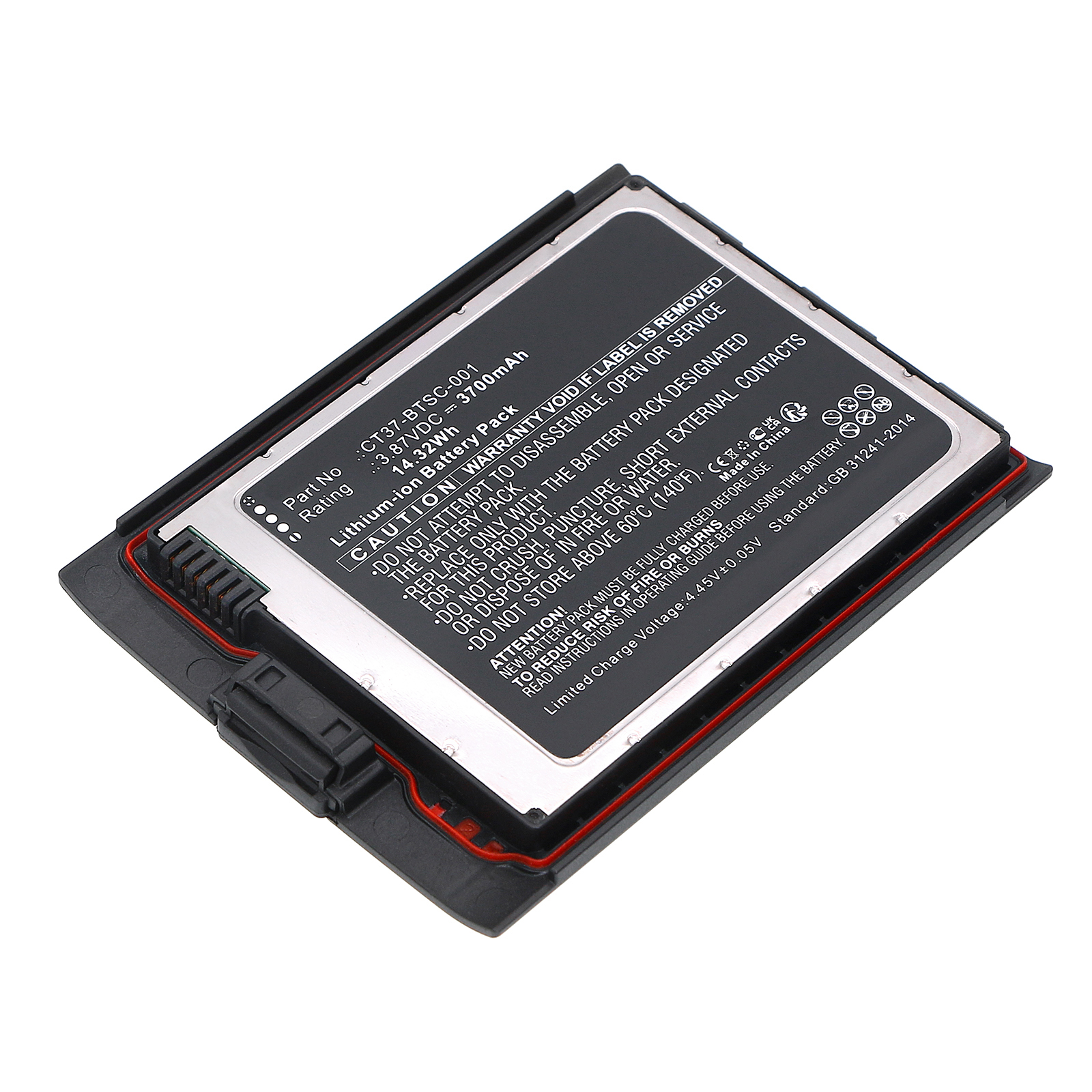 Synergy Digital Barcode Scanner Battery, Compatible with Honeywell CT37-BTSC Barcode Scanner Battery (Li-ion, 3.87V, 3700mAh)