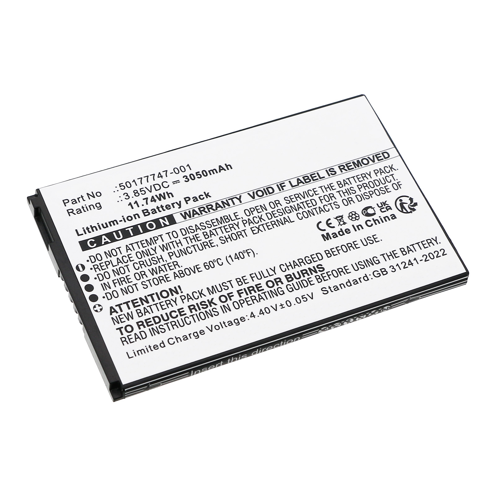 Synergy Digital Barcode Scanner Battery, Compatible with Honeywell BAT-EDA5S Barcode Scanner Battery (Li-ion, 3.85V, 3050mAh)