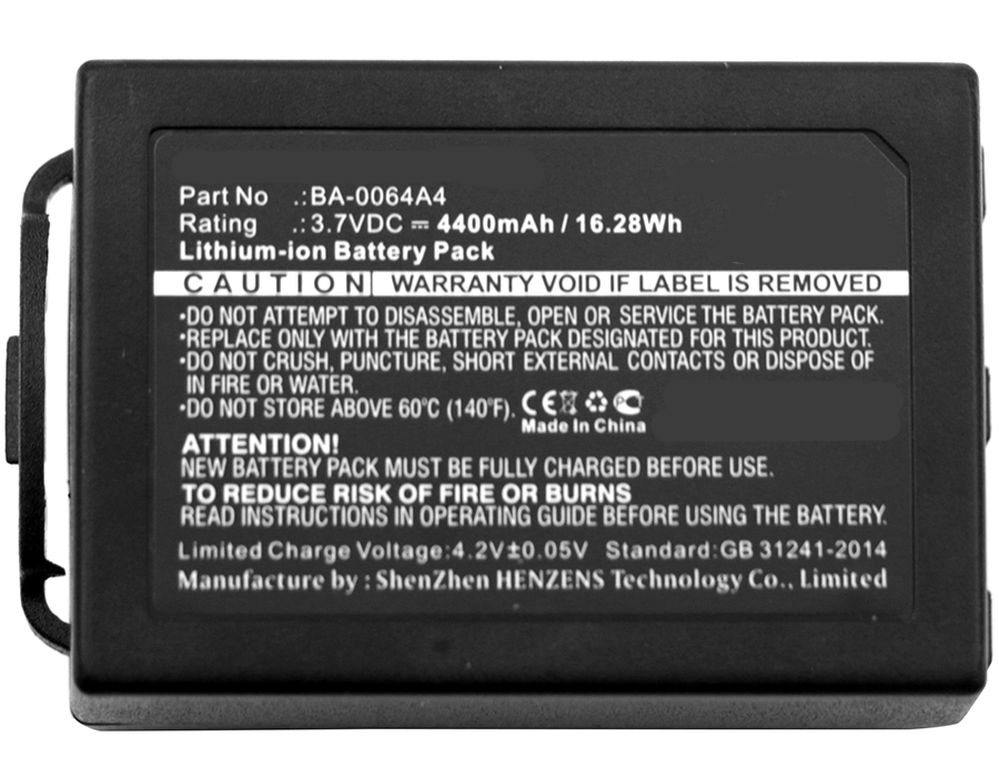 Synergy Digital Barcode Scanner Battery, Compatiable with CipherLAB BA-0064A4, BCP60ACC00002, BCP60ACC00106 Barcode Scanner Battery (3.7V, Li-ion, 4400mAh)