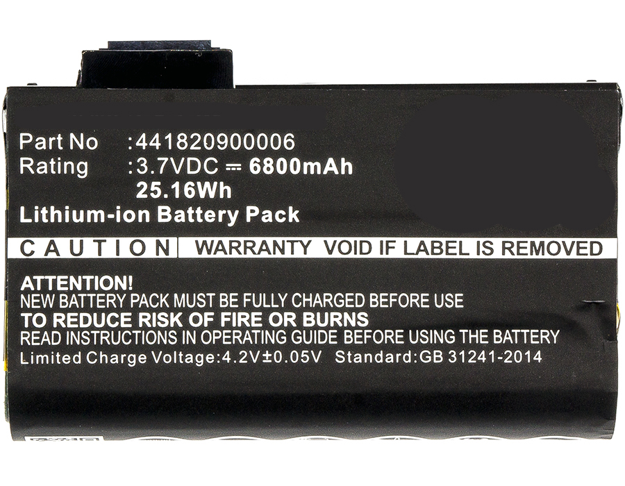 Synergy Digital Barcode Scanner Battery, Compatiable with AdirPro 441820900006 Barcode Scanner Battery (3.7V, Li-ion, 6800mAh)