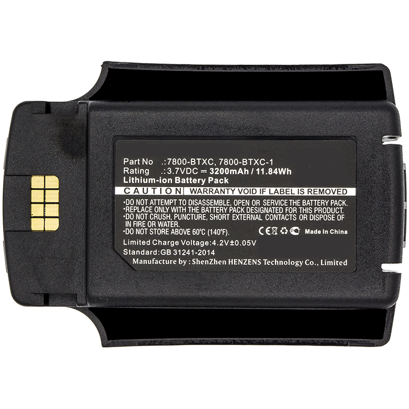 Synergy Digital Barcode Scanner Battery, Compatible with Dolphin 7600-BTEC, 7600-BTXC, 7600-BTXC-1 Barcode Scanner Battery (3.7V, Li-ion, 3200mAh)