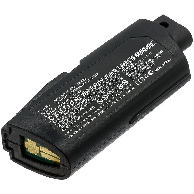 Synergy Digital Barcode Scanner Battery, Compatible with Intermec 075082-002, AB19, AB3 Barcode Scanner Battery (3.7V, Li-ion, 3400mAh)