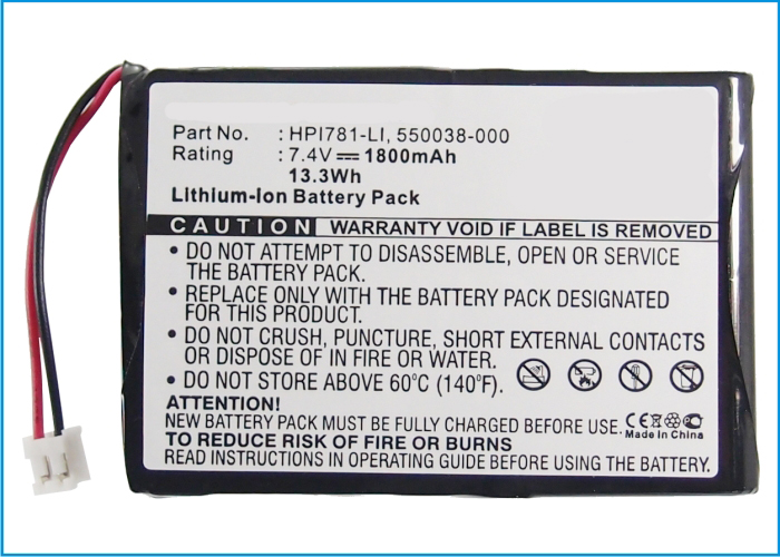 Synergy Digital Barcode Scanner Battery, Compatiable with Intermec 550038-000, HPI781-LI Barcode Scanner Battery (7.4V, Li-ion, 1800mAh)